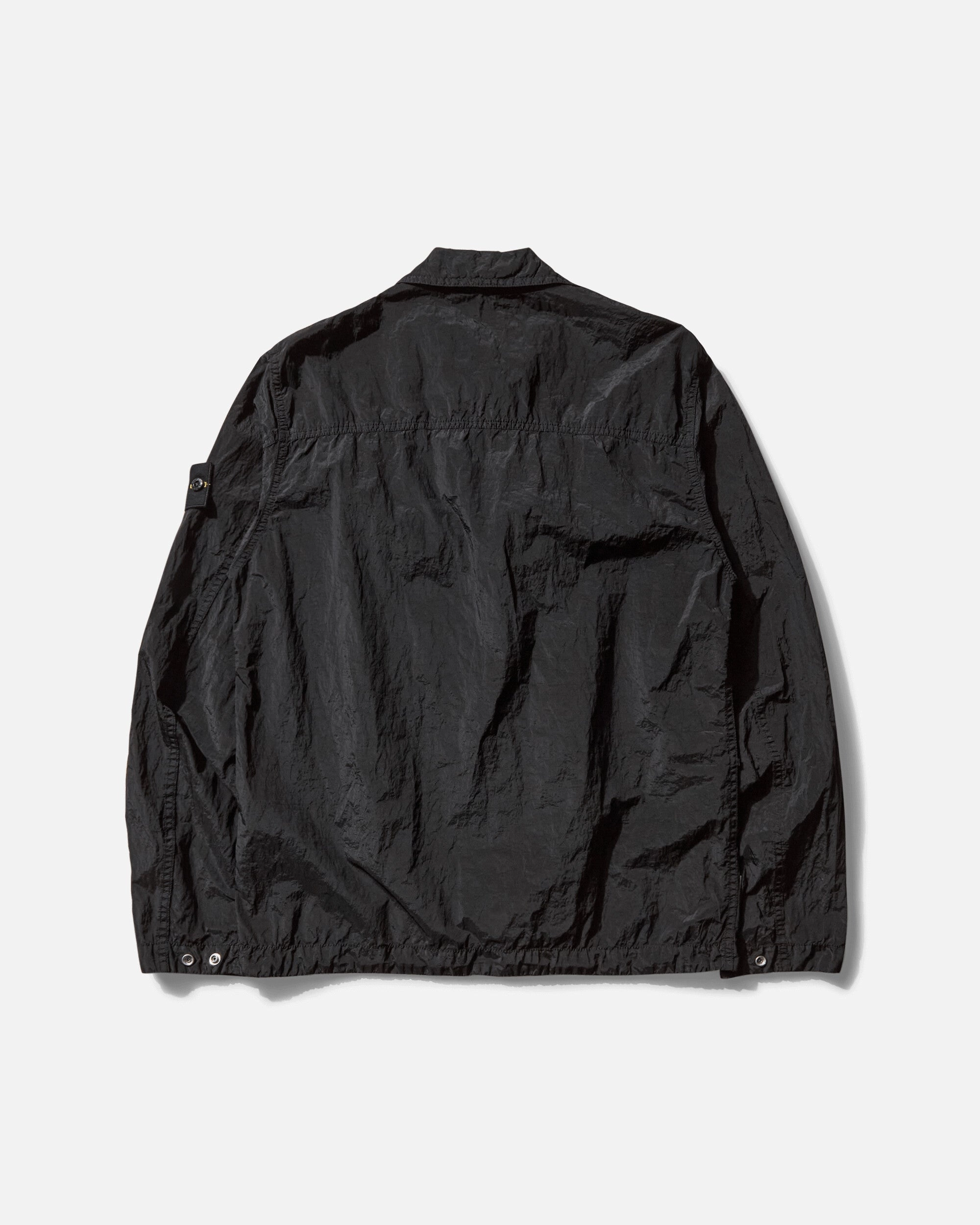 Men's Nylon Metal Overshirt Black