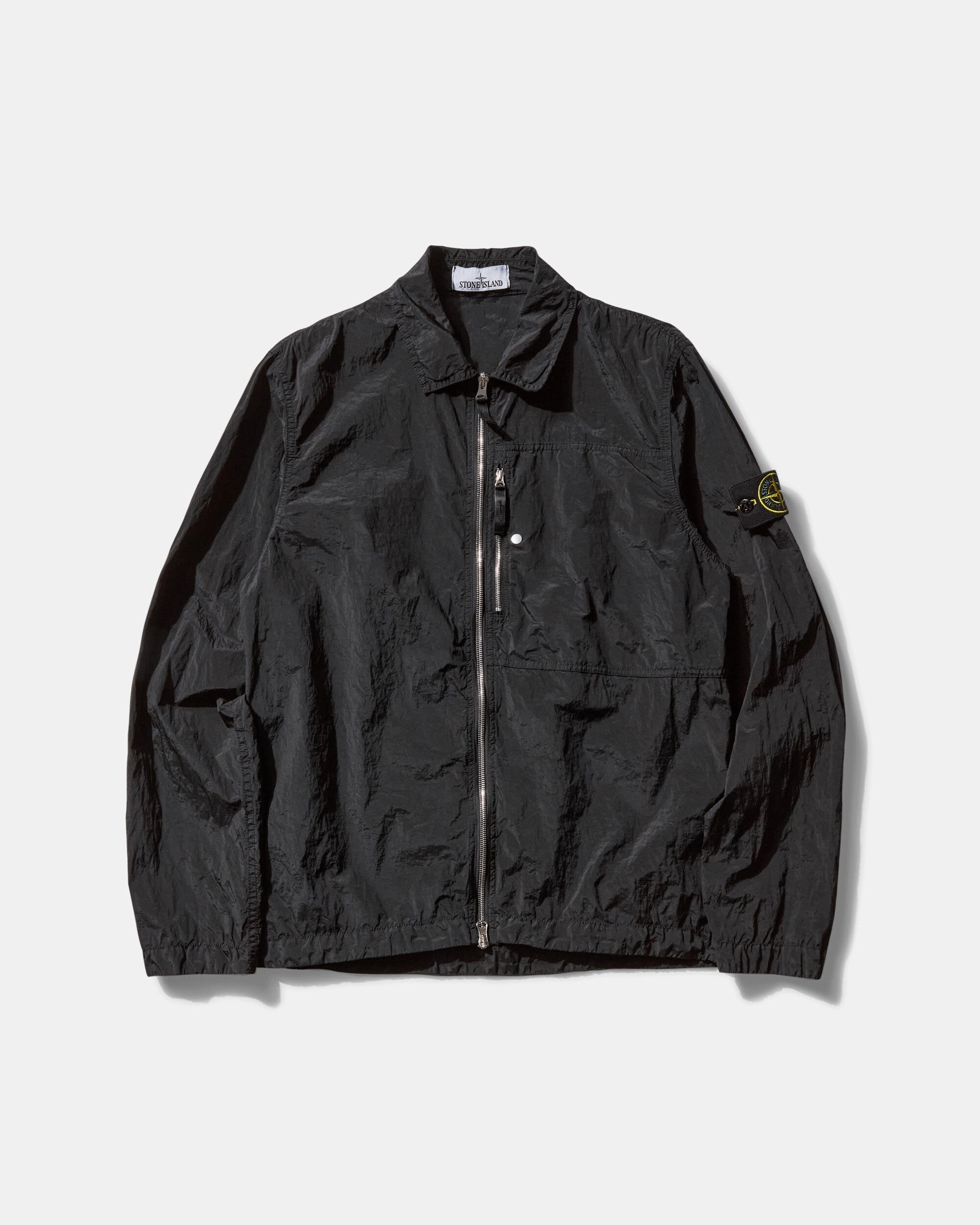 Men's Nylon Metal Overshirt Black