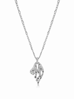 Men's Sterling Silver Panther Necklace