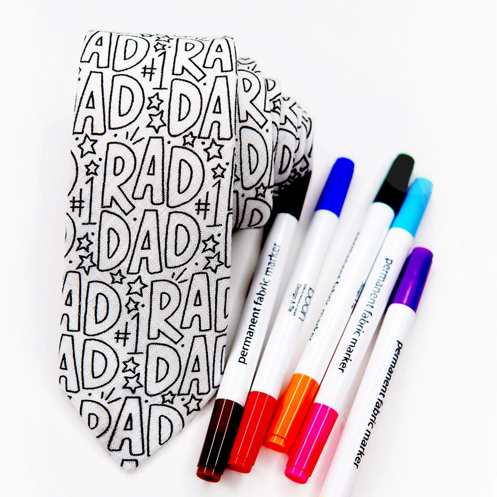Men's Tie - Design A Tie - Blank Tie and Marker Set