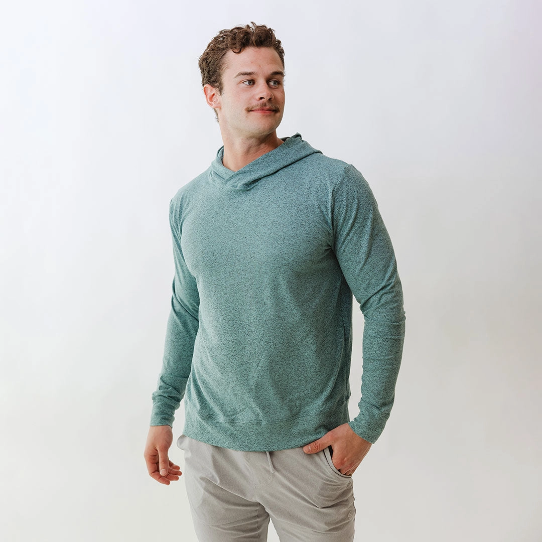 Men's Travel Hoodie, Aqua