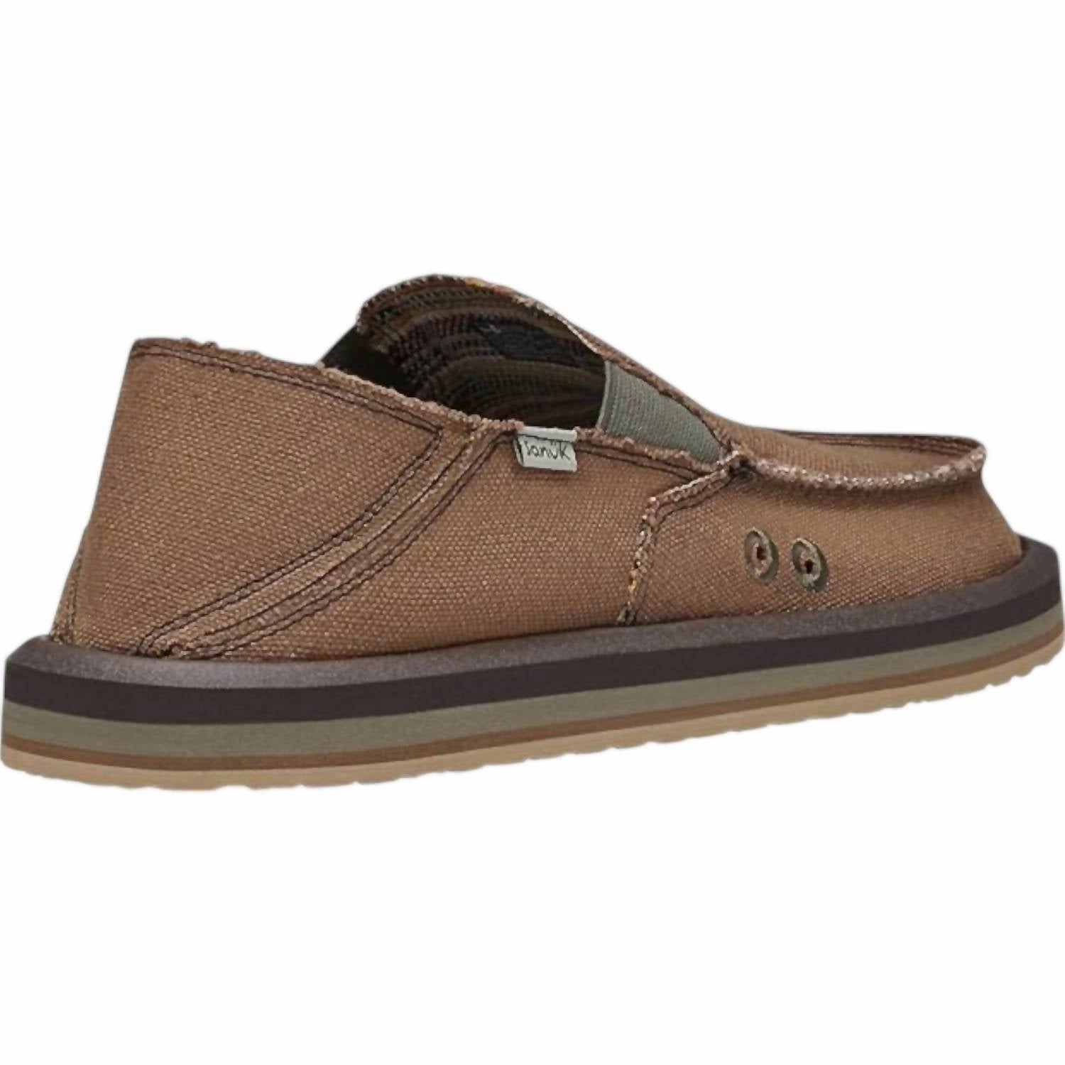 Men's Vagabond Slip On In Brown Hemp