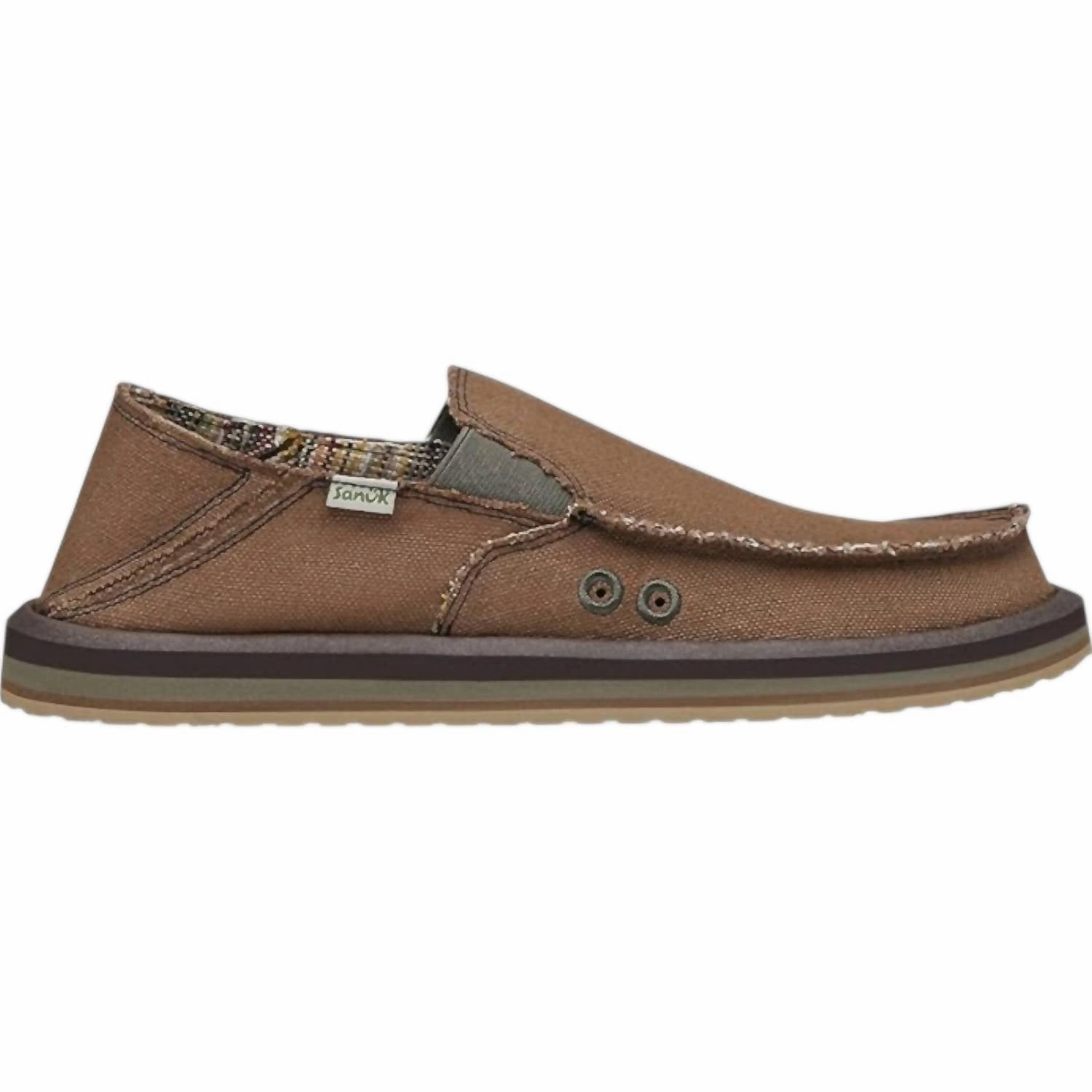 Men's Vagabond Slip On In Brown Hemp