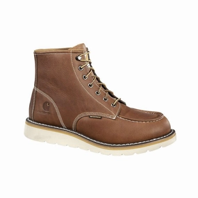 Men's Waterproof 6-inch Moc Toe Wedge Boot - Soft Tan (Regular Width)