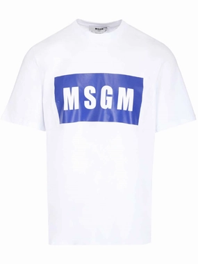 MSGM Logo Printed Crewneck T-Shirt
