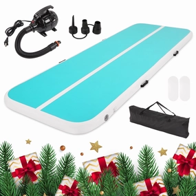 Naipo L300 Inflatable Gymnastics Mat 10FT Air Track Tumbling Mat with Air Pump for Home Gym Training Yoga Water Cheerleading