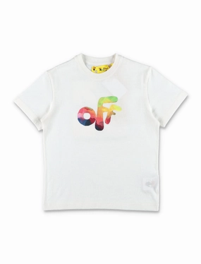 Off-White Kids Logo Printed Crewneck T-Shirt