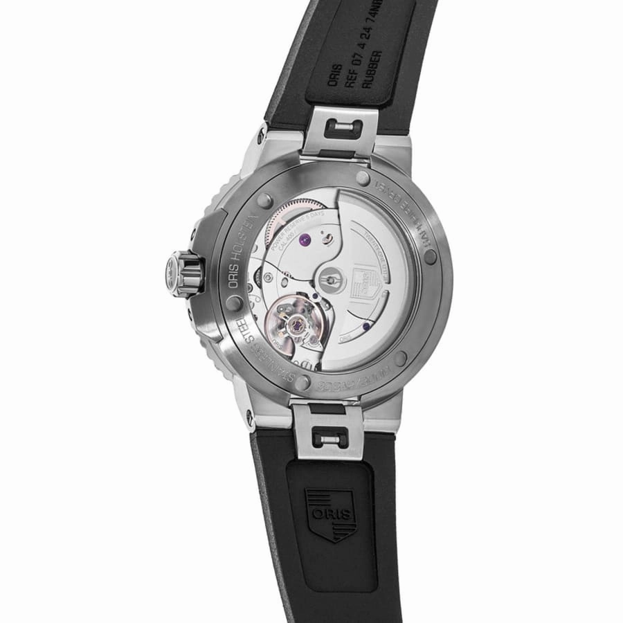Oris Aquis Date Calibre 400 Blue Ceramic Rubber Strap  Men's Watch 01 400 7763 4135-07 4 24 74EB