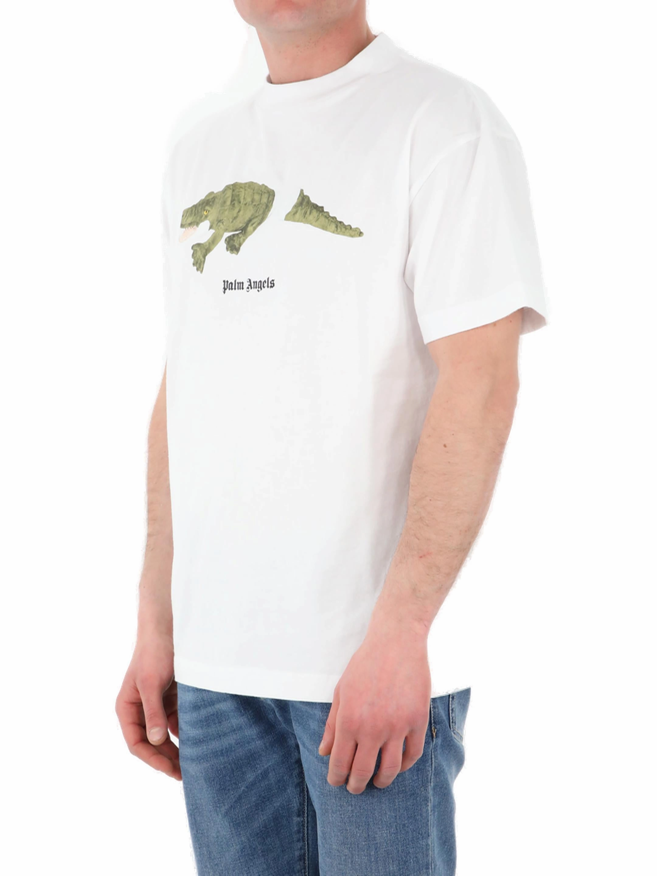 Palm Angels Logo Printed Crewneck T-Shirt