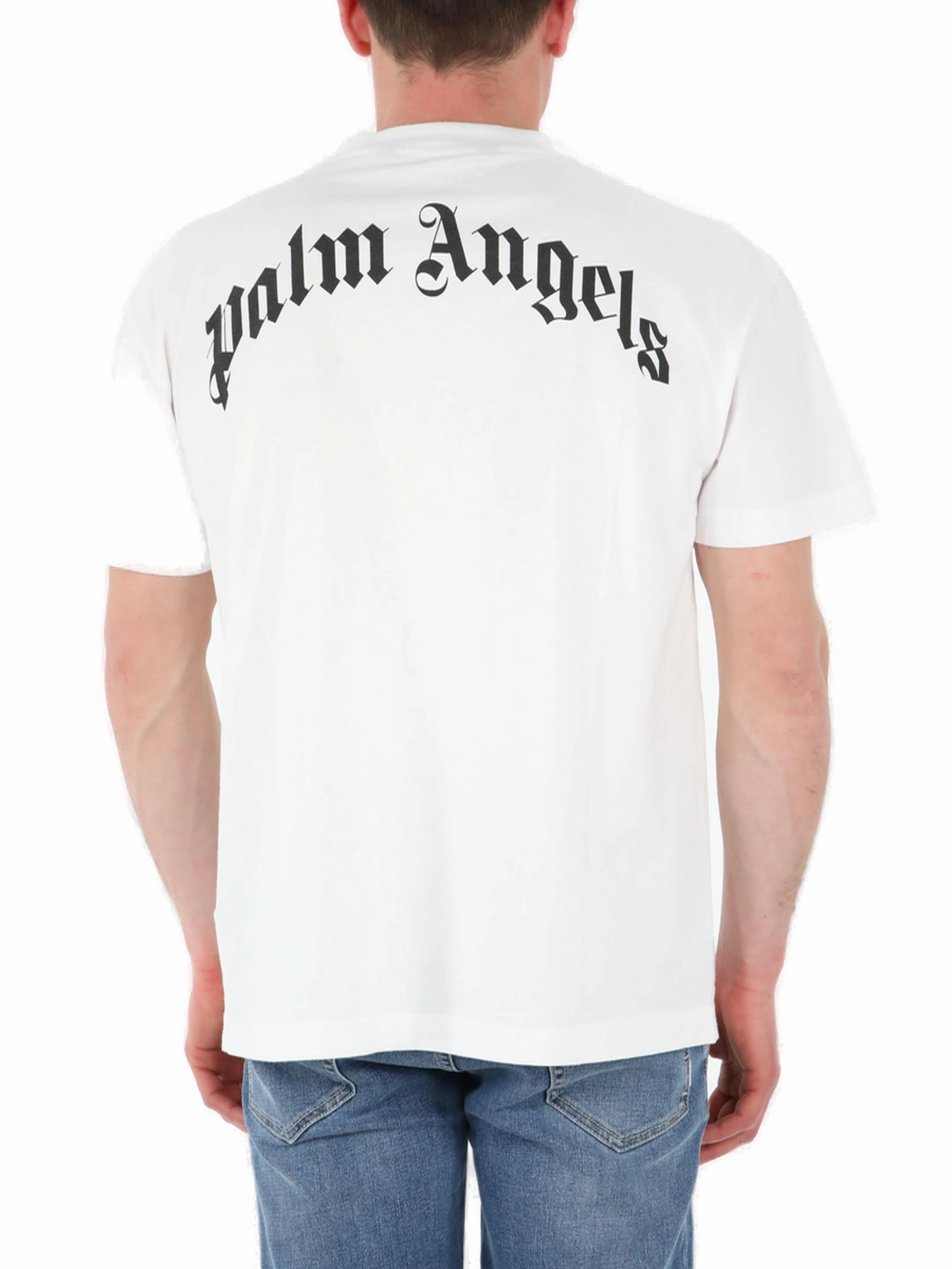 Palm Angels Logo Printed Crewneck T-Shirt