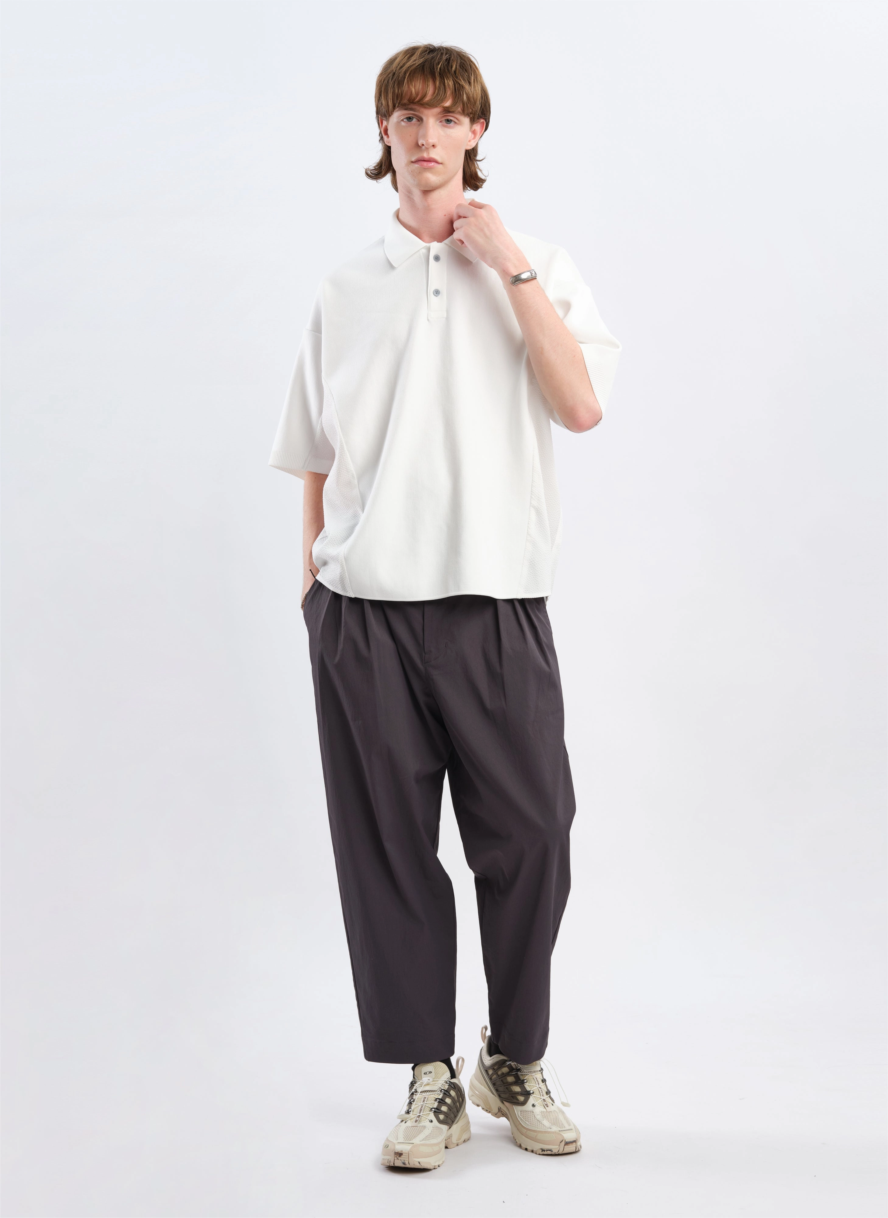 Polyester Business Knit Blocking Polo