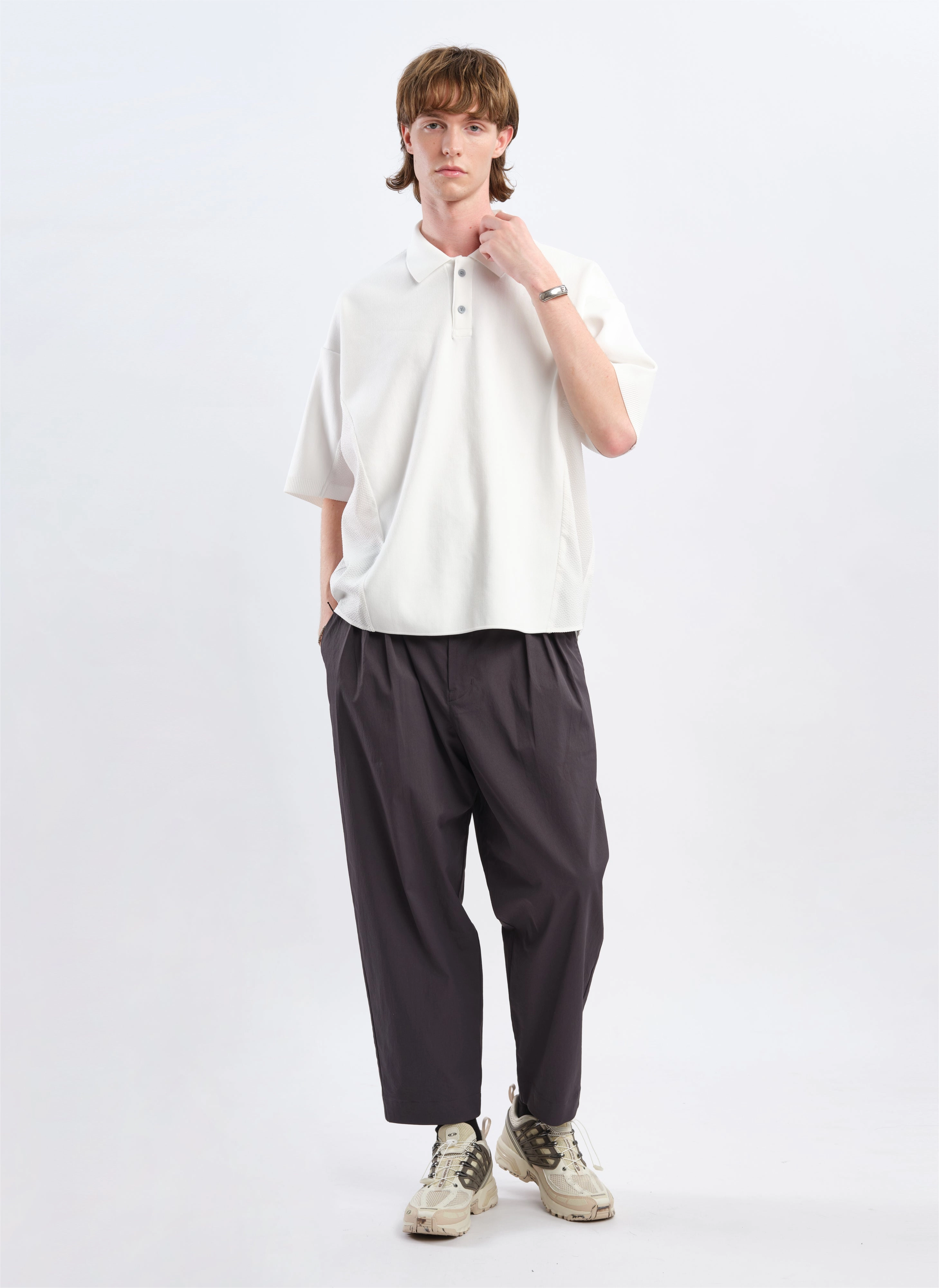 Polyester Business Knit Blocking Polo