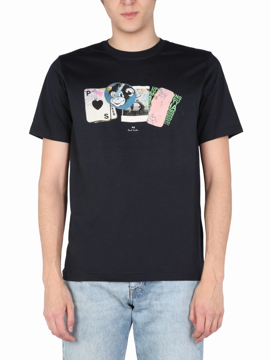 PS Paul Smith Printed Crewneck T-Shirt