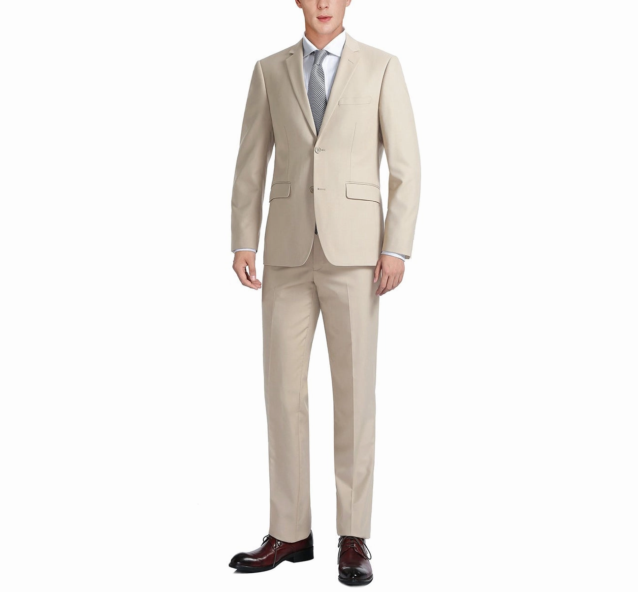 Renoir 201-3 Men's 2-Piece Single Breasted Notch Lapel Modern Fit Suit