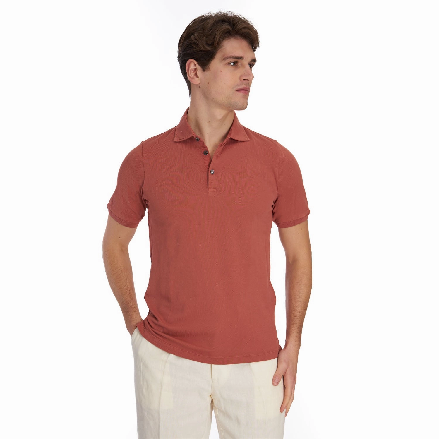 SALMON SHORT SLEEVE POLO