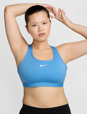 Swoosh Medium Support Bra - University Blue/White