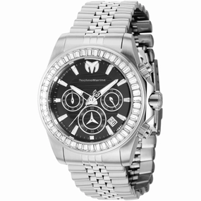 Technomarine Men's Watch - Manta Ray Crystal Quartz Chronograph Black Dial | TM-222039