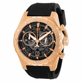Technomarine Men's Watch - Reef Shark Quartz Chronograph Black Dial Strap | TM-519011
