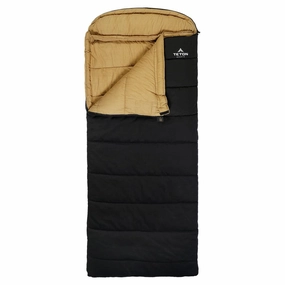 TETON Sports 1027R Deer Hunter -35 F Canvas Sleeping Bag - Right Zipper - Black/Tan
