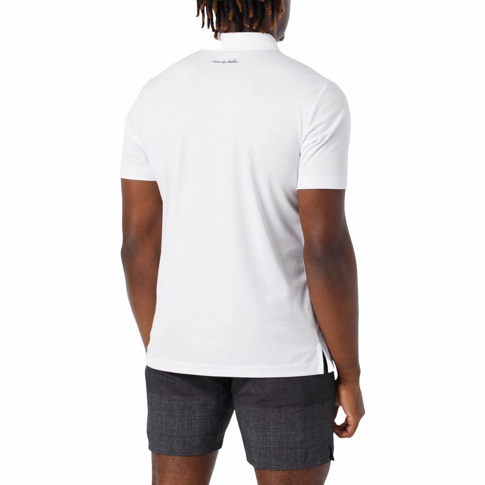 TravisMathew Banzai Beach Golf Polo White - SS24 Men