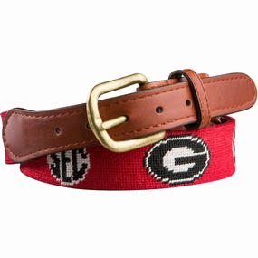 UGA SEC Needlepoint Belt