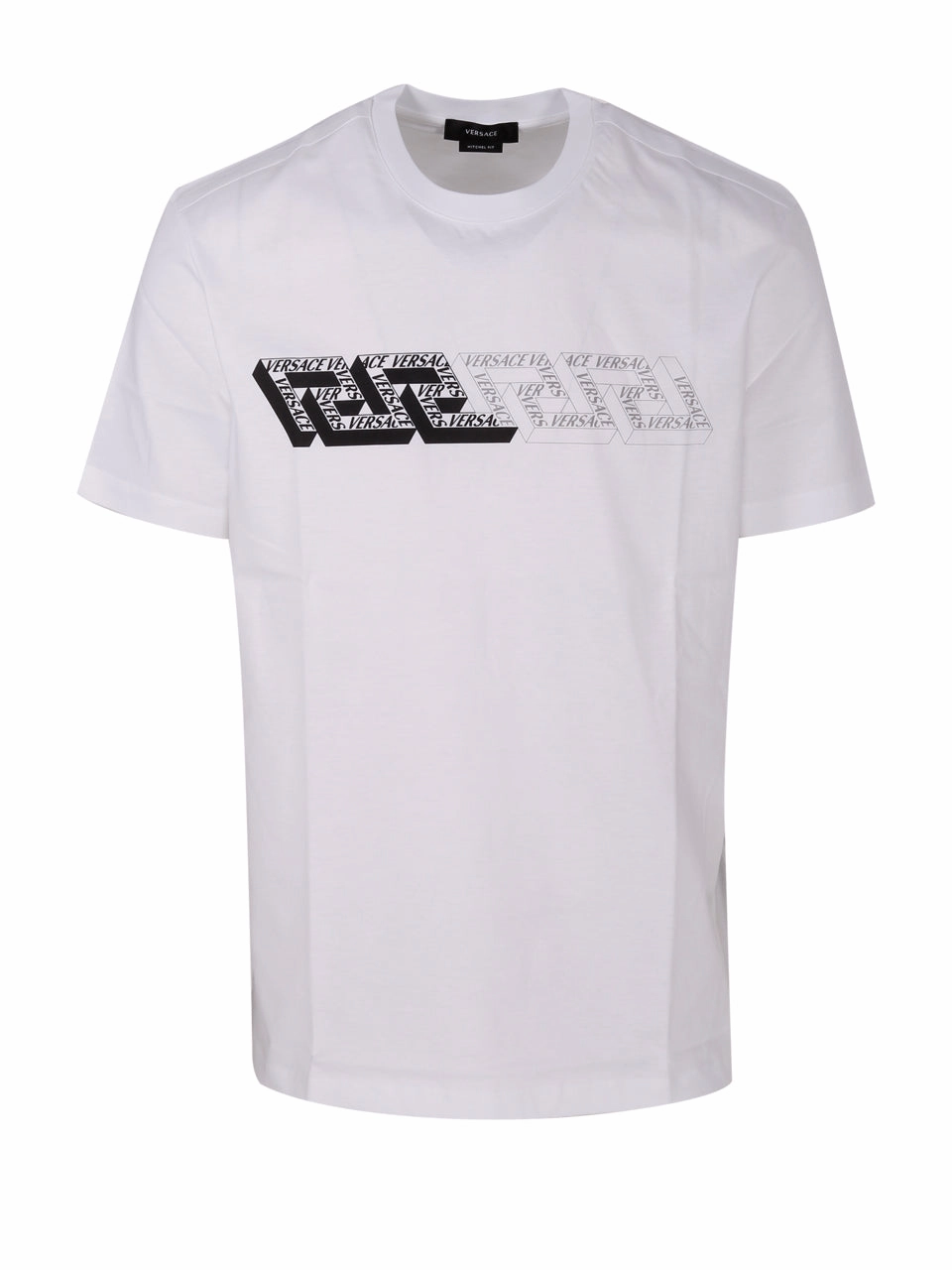 Versace Greca Logo Printed Crewneck T-Shirt
