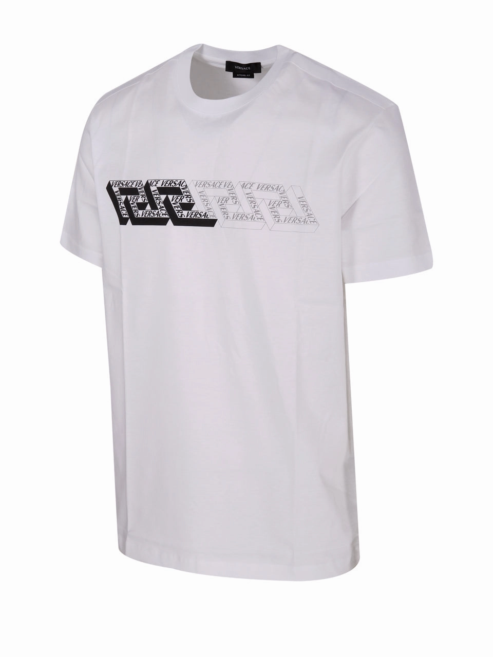 Versace Greca Logo Printed Crewneck T-Shirt