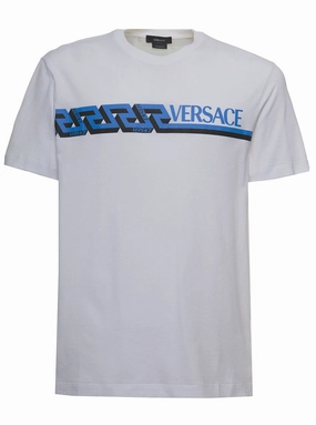 Versace Logo Printed Crewneck T-Shirt