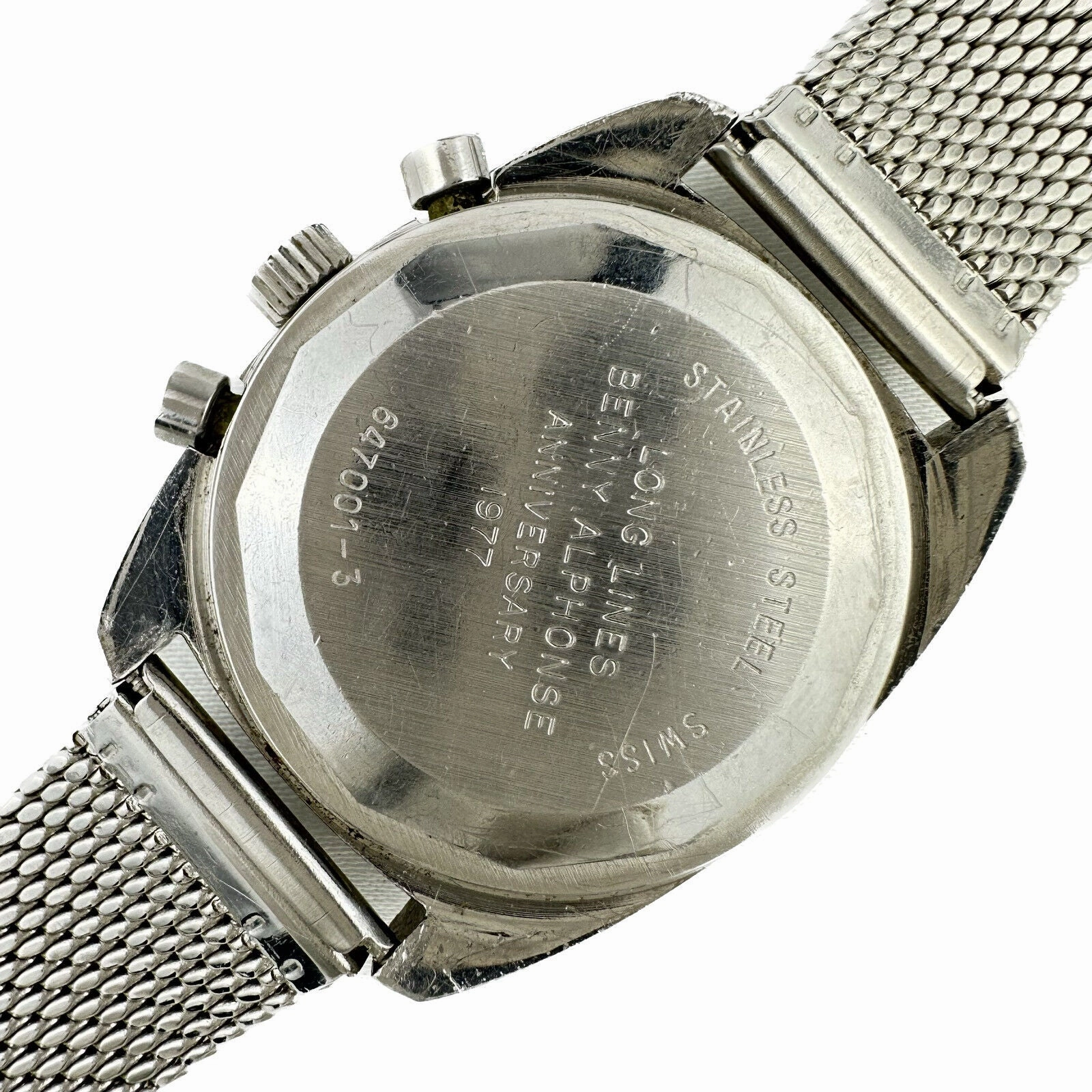 Vintage Hamilton Big Eye 647001-3 Men's Chronograph Wristwatch Valjoux 7733