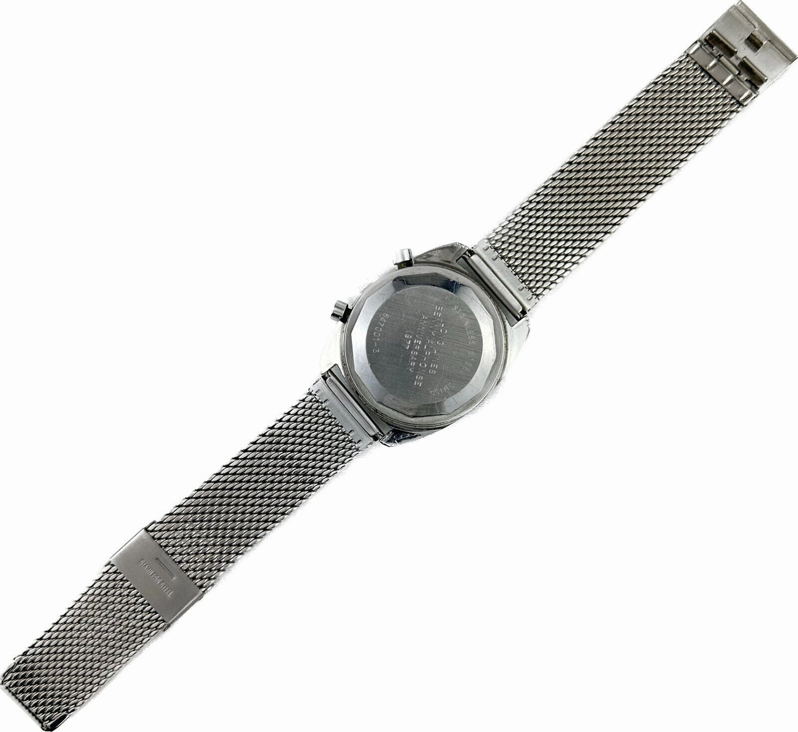 Vintage Hamilton Big Eye 647001-3 Men's Chronograph Wristwatch Valjoux 7733