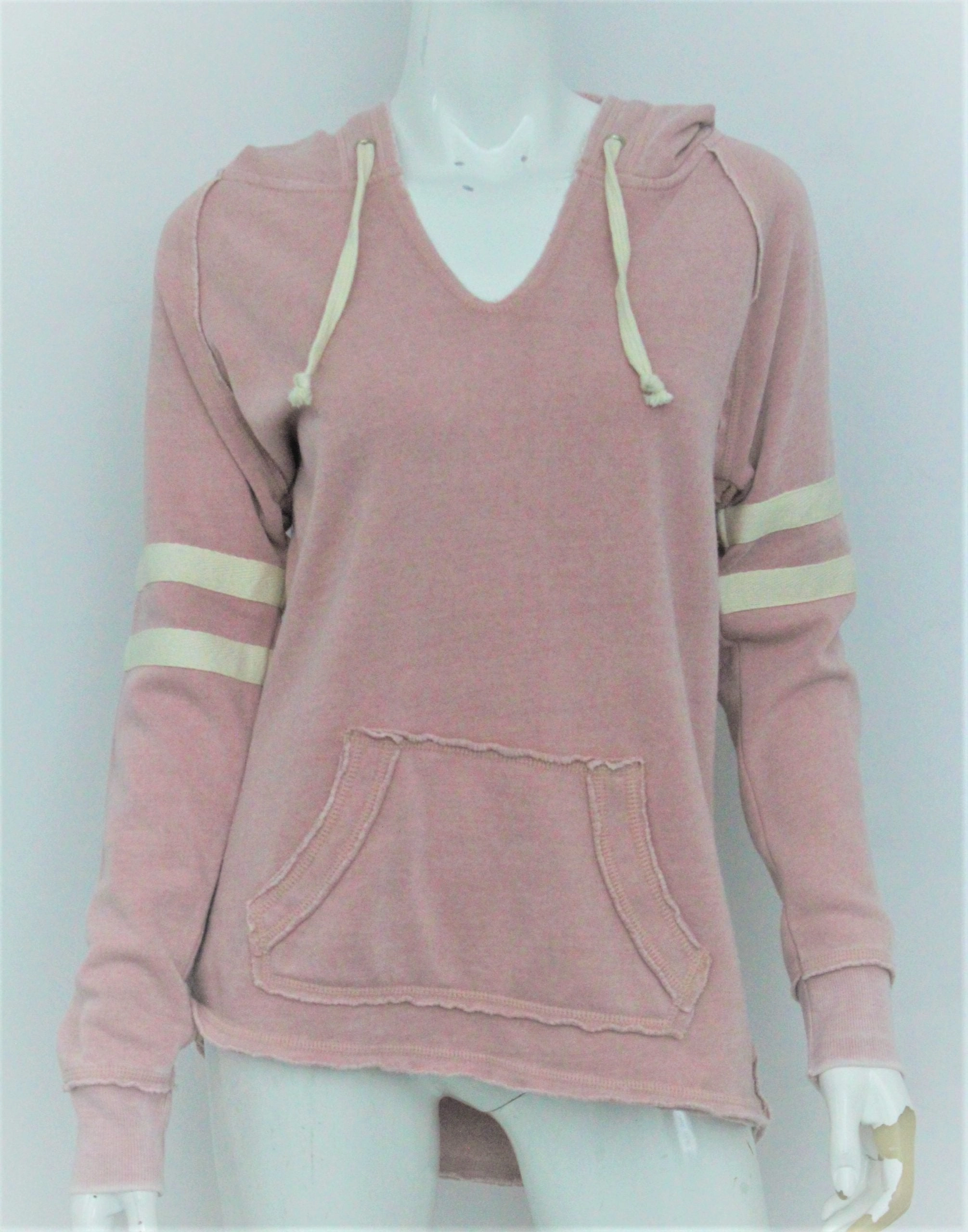Vintage Havana/Ocean Drive Stripe Sleeve Hoodie Mystic Mauve OD2949