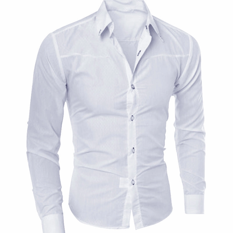 West Louis™ Brand Soft Solid Dress Shirt