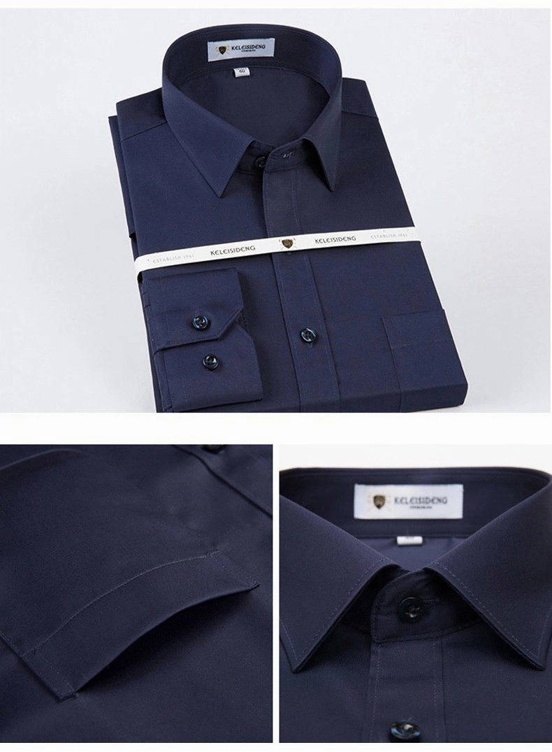West Louis™ Solid Work Office Shirts