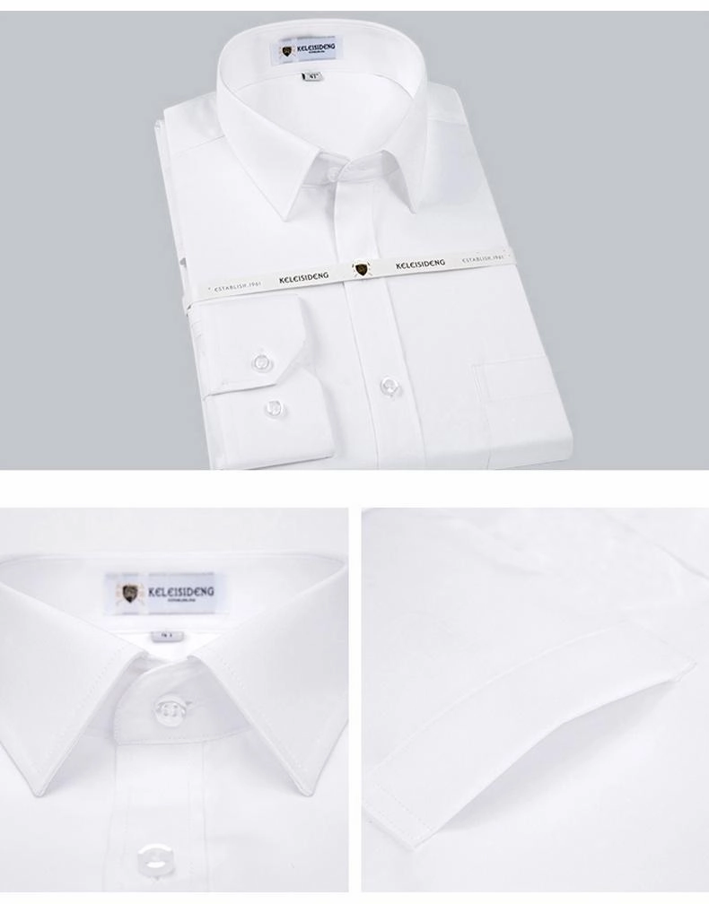 West Louis™ Solid Work Office Shirts