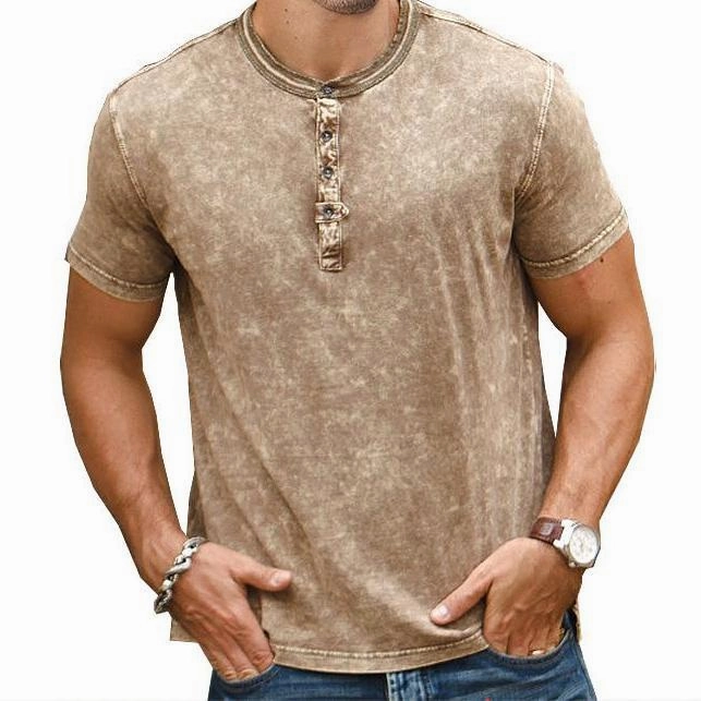 West Louis™ Vintage Cotton Solid T-Shirt