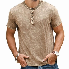 West Louis™ Vintage Cotton Solid T-Shirt