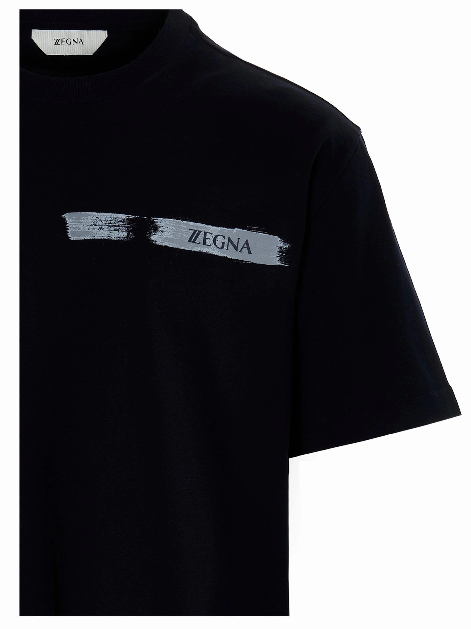 Z Zegna Logo Printed Crewneck T-Shirt