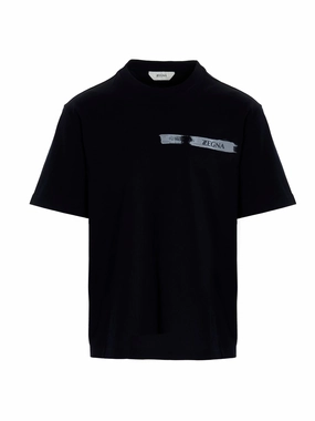 Z Zegna Logo Printed Crewneck T-Shirt